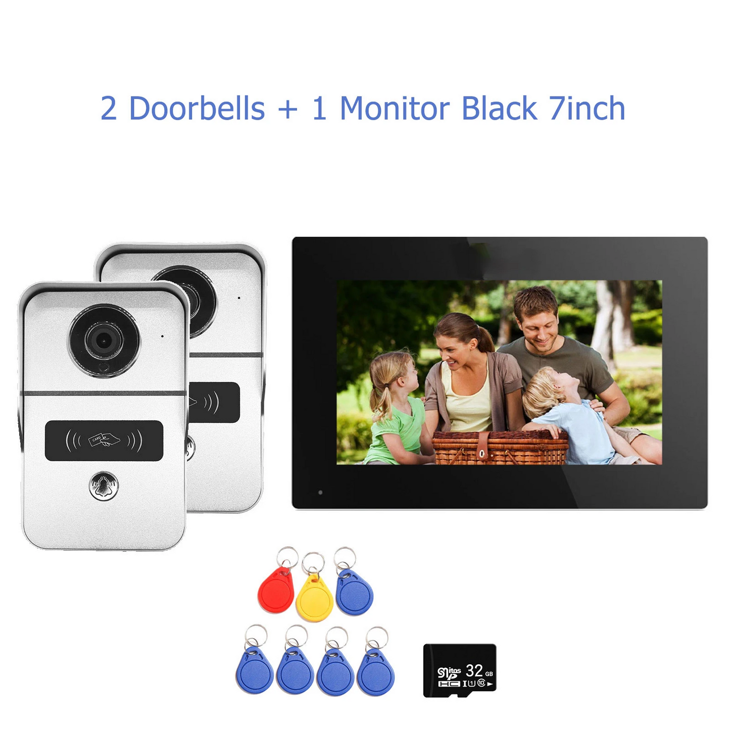 ANJIELOSMART 1080P Video Entry Doorphone Door CameraTUYA Wireless Wifi Video Doorbell System,  Video Intercom Kits for Home Villa Apartment