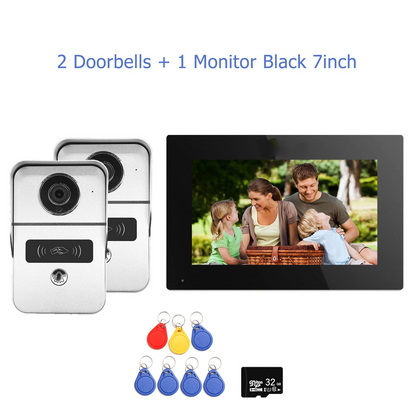 ANJIELOSMART 1080P Video Entry Doorphone Door CameraTUYA Wireless Wifi Video Doorbell System,  Video Intercom Kits for Home Villa Apartment