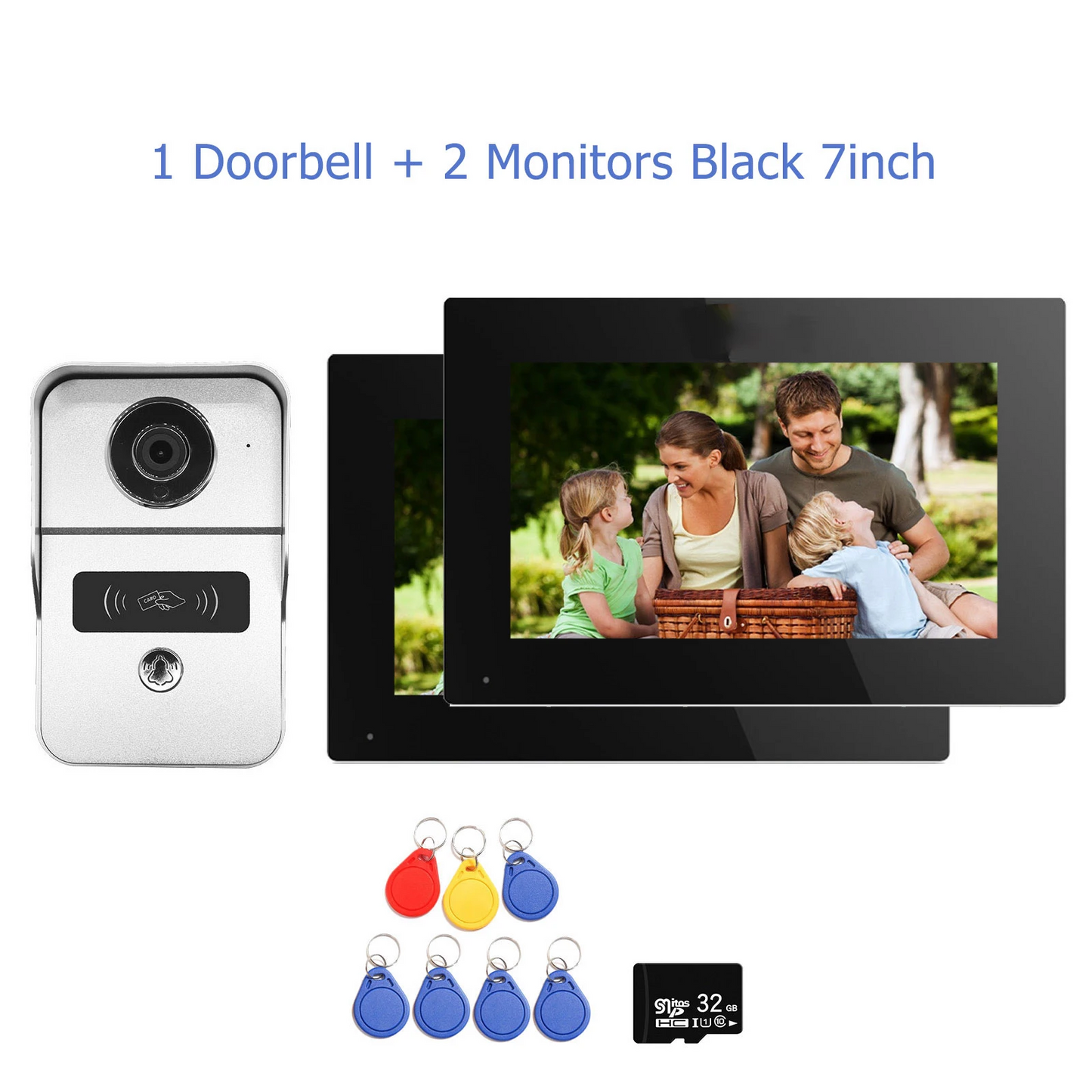 ANJIELOSMART 1080P Video Entry Doorphone Door CameraTUYA Wireless Wifi Video Doorbell System,  Video Intercom Kits for Home Villa Apartment