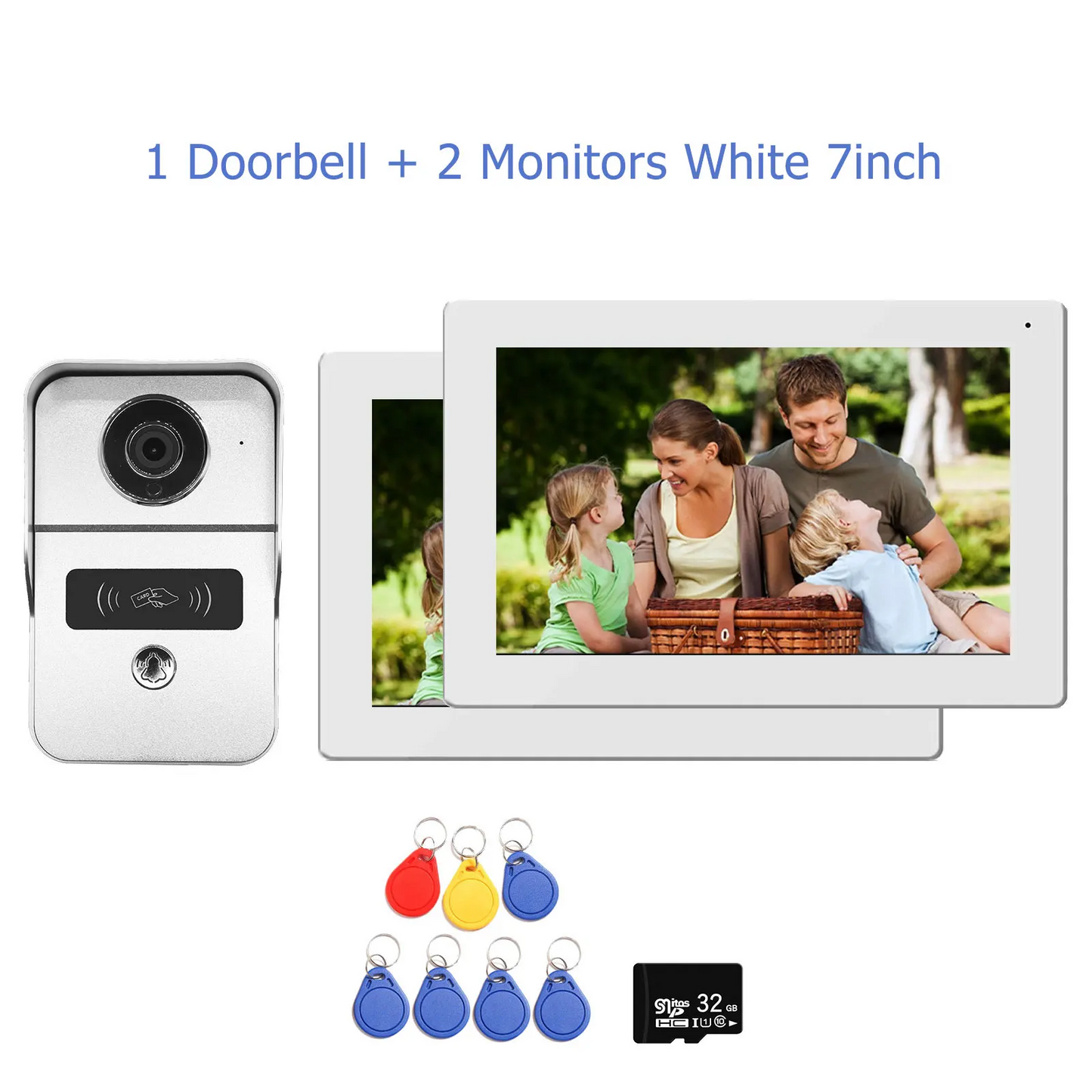 ANJIELOSMART 1080P Video Entry Doorphone Door CameraTUYA Wireless Wifi Video Doorbell System,  Video Intercom Kits for Home Villa Apartment