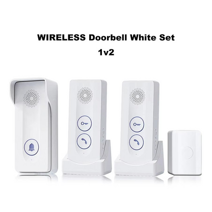 Wireless intercom doorbell no wiring required built-in wireless signal two-way intercom  one-button remote unlocking