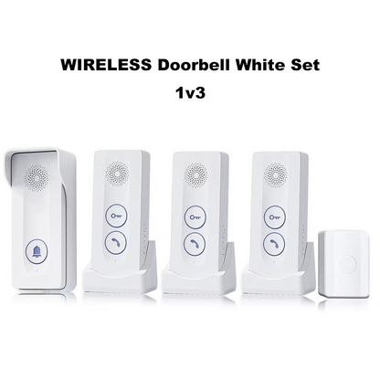 Wireless intercom doorbell no wiring required built-in wireless signal two-way intercom  one-button remote unlocking