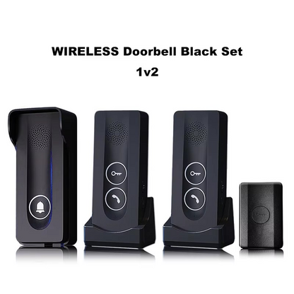 Wireless intercom doorbell no wiring required built-in wireless signal two-way intercom  one-button remote unlocking