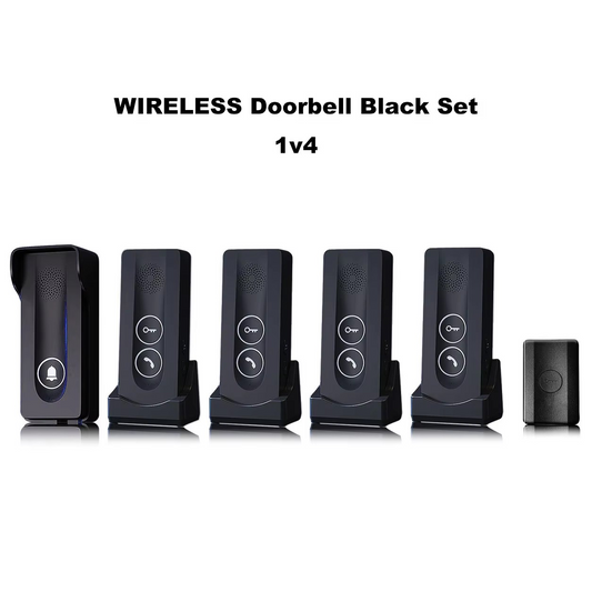Wireless intercom doorbell no wiring required built-in wireless signal two-way intercom  one-button remote unlocking