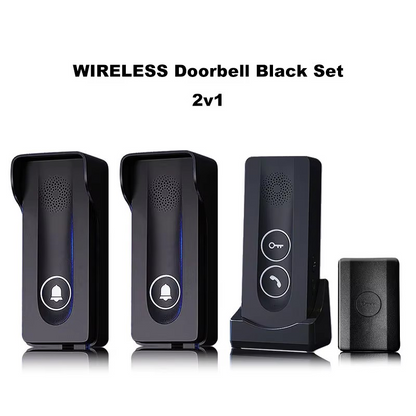 Wireless intercom doorbell no wiring required built-in wireless signal two-way intercom  one-button remote unlocking