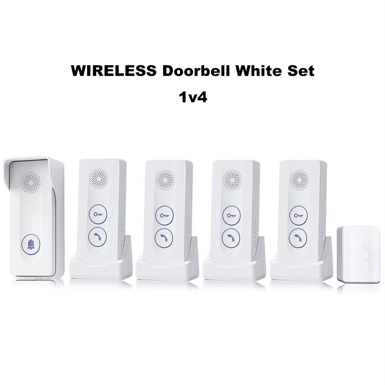 Wireless intercom doorbell no wiring required built-in wireless signal two-way intercom  one-button remote unlocking