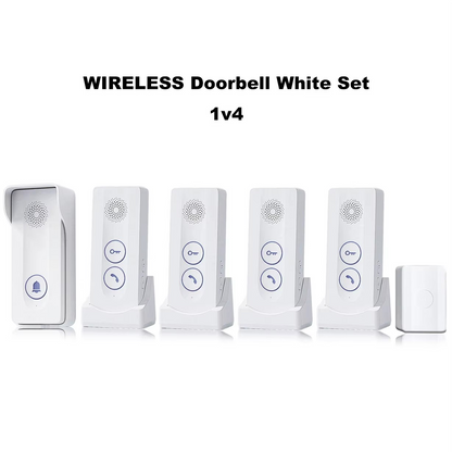 Wireless intercom doorbell no wiring required built-in wireless signal two-way intercom  one-button remote unlocking