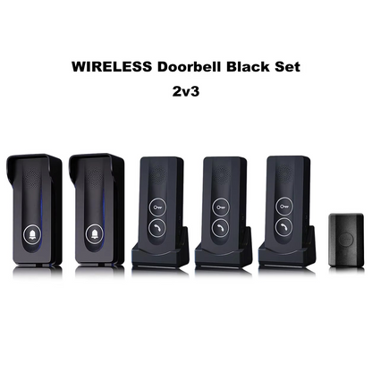 Wireless intercom doorbell no wiring required built-in wireless signal two-way intercom  one-button remote unlocking