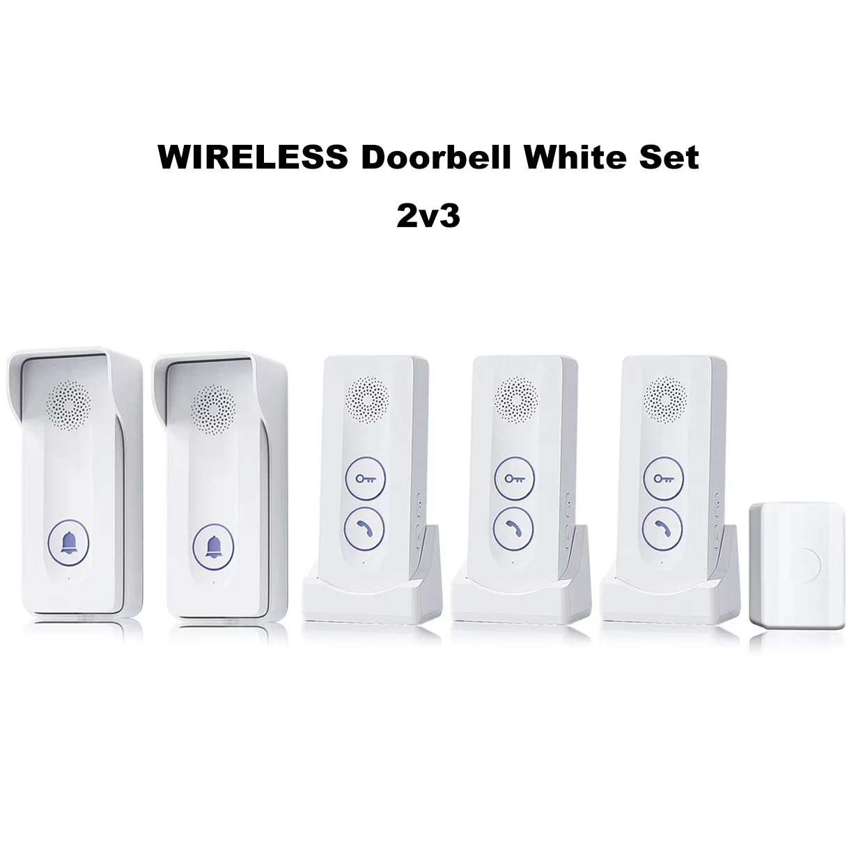 Wireless intercom doorbell no wiring required built-in wireless signal two-way intercom  one-button remote unlocking