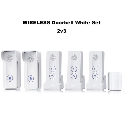 Wireless intercom doorbell no wiring required built-in wireless signal two-way intercom  one-button remote unlocking