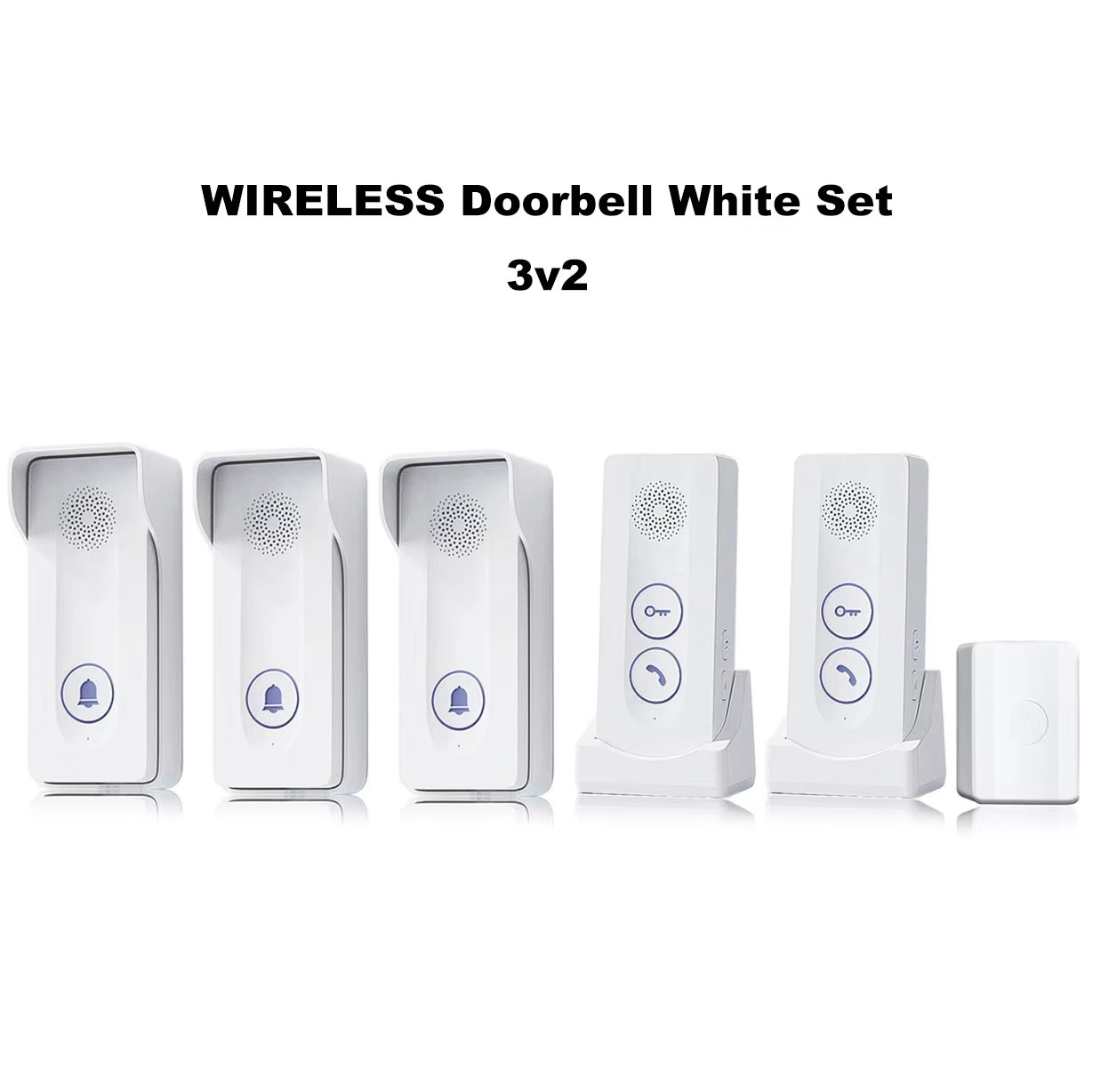 Wireless intercom doorbell no wiring required built-in wireless signal two-way intercom  one-button remote unlocking