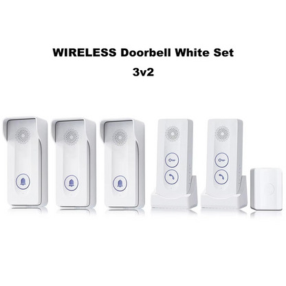 Wireless intercom doorbell no wiring required built-in wireless signal two-way intercom  one-button remote unlocking