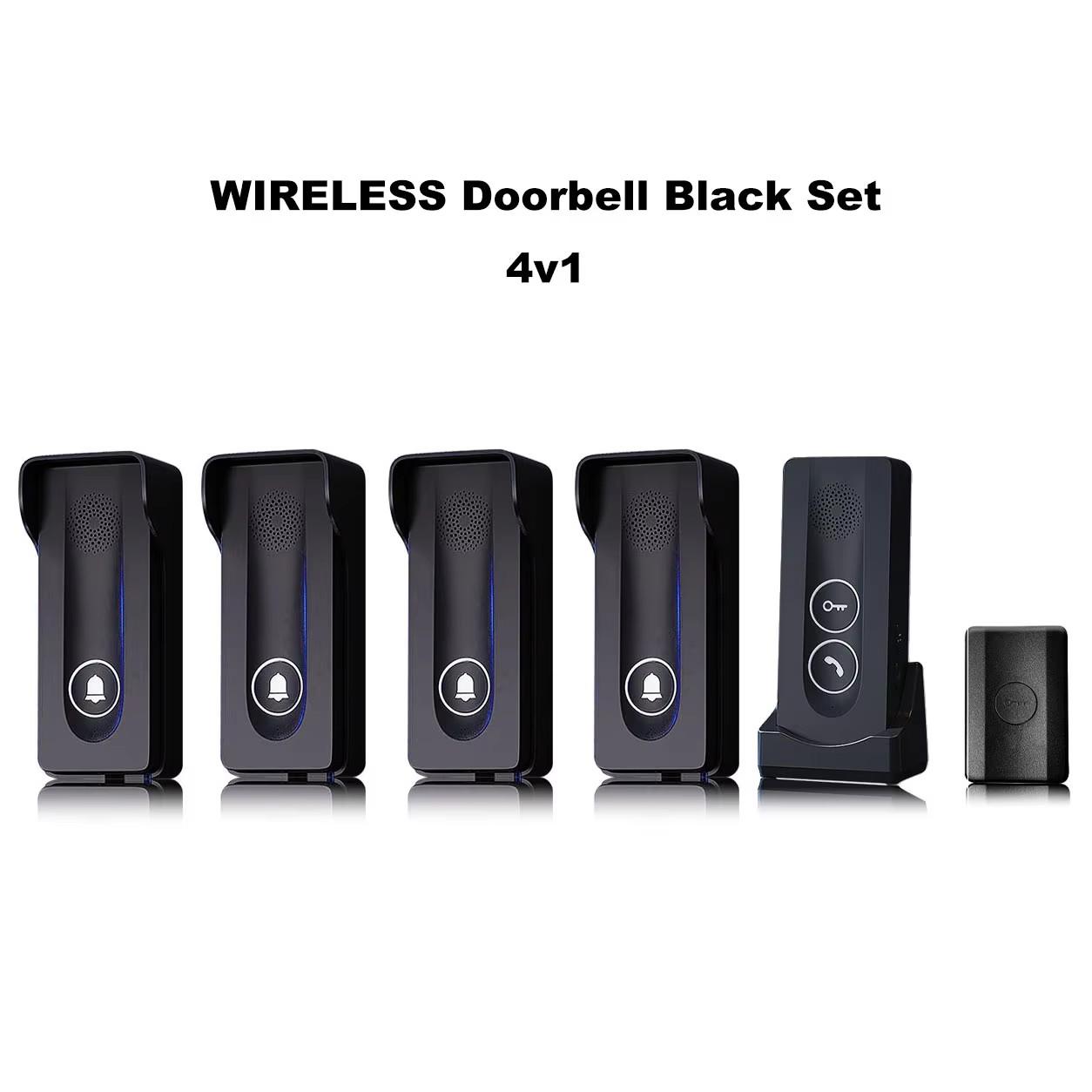 Wireless intercom doorbell no wiring required built-in wireless signal two-way intercom  one-button remote unlocking