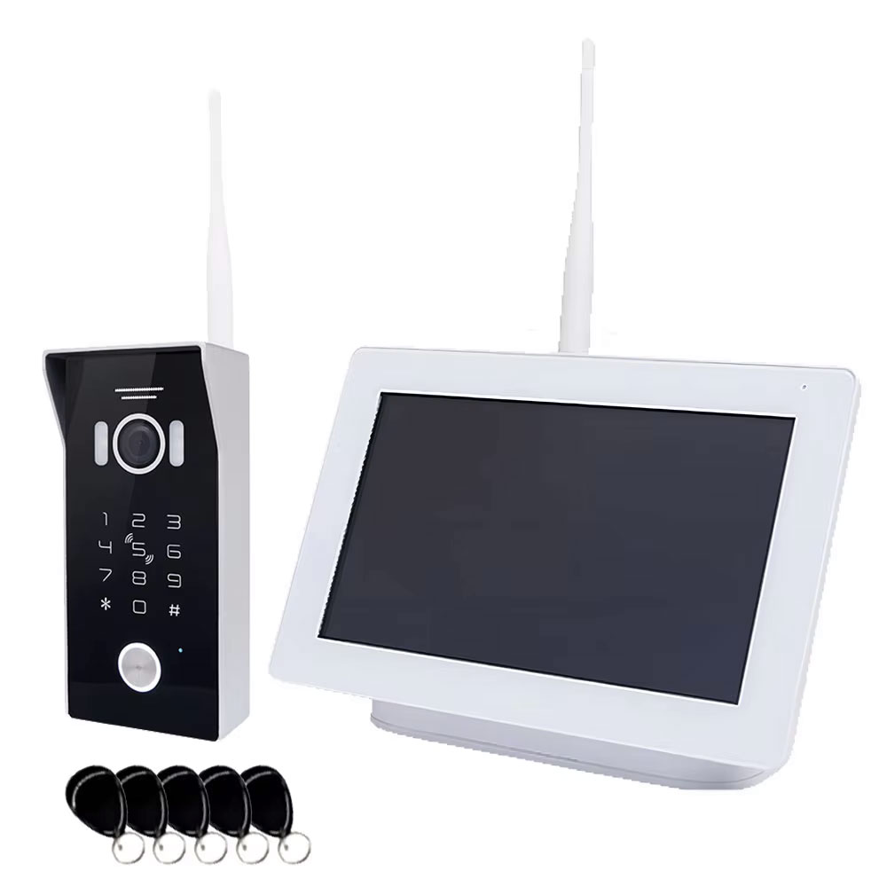 ANJIELO SMART 7 inch touch screen Tuya WIFI Halow  Video Doorphone Intercom Door Bell Password Access Record Snapshot External Memory