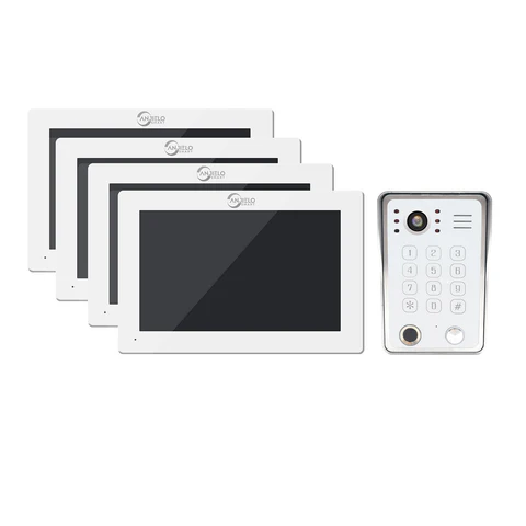 1080P Tuya Smart WiF Video Door phone Doorbell Camera with RFID Card unlcok Fingerprint and Passcode unlock for the Apartment Intercom System for Home Villa