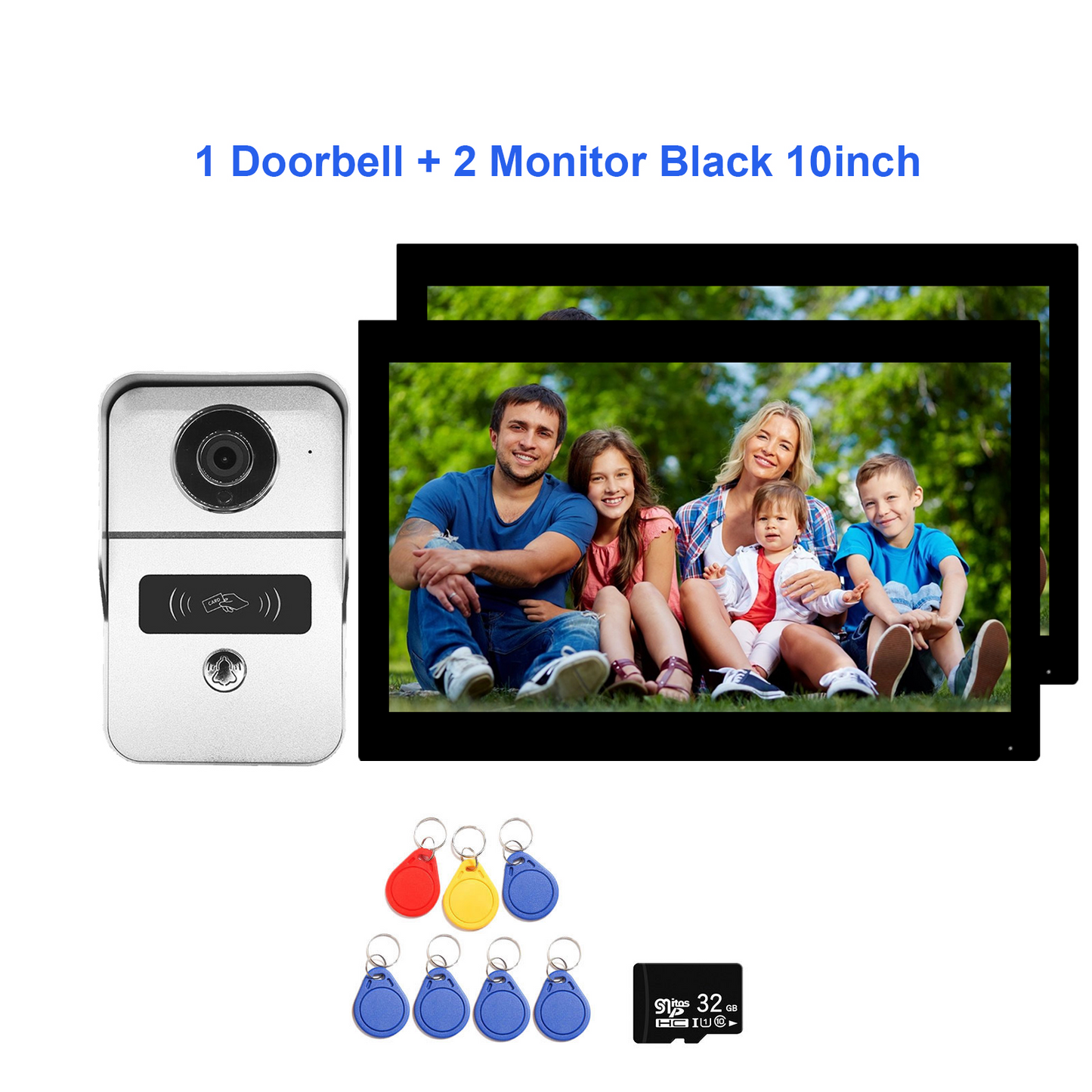 ANJIELOSMART 1080P Video Entry Doorphone Door CameraTUYA Wireless Wifi Video Doorbell System,  Video Intercom Kits for Home Villa Apartment