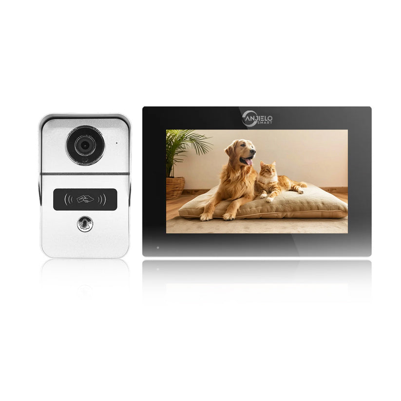 TUYA 1080P 7/10 Inch Touch Screen Wireless Wifi Video Doorbell Smart APP Home Intercom Kit for RFID Access Control System