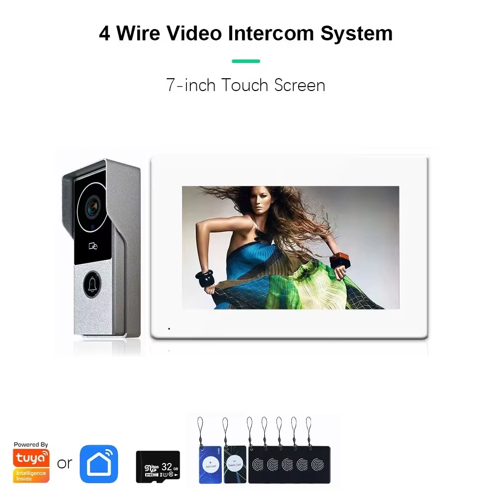 ANZIELO SMART 最新 FHD1080P ビデオインターホンドアホンタッチスクリーン有線ドアベル 1080P 140 ° インターフォン
