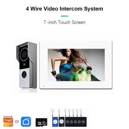ANZIELO SMART 最新 FHD1080P ビデオインターホンドアホンタッチスクリーン有線ドアベル 1080P 140 ° インターフォン