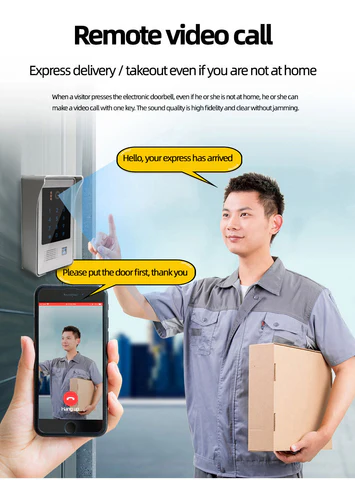 10 inch Screen Tuya 1080P Wifi Video Intercom Smart Home Door Bell Night Vision Camera with Monitor for Home Security