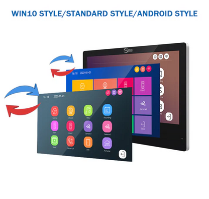 Anjielo Tuya 10 Inch Touch Screen Monitor Smart Home with 1080P 160°Wide View Angle Doorbell Camera Video Intercom System For Home