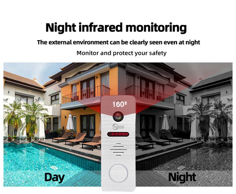 Anjielo Tuya 10 Inch Touch Screen Monitor Smart Home with 1080P 160°Wide View Angle Doorbell Camera Video Intercom System For Home