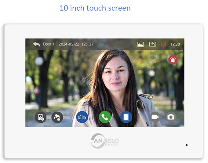 Anjielo Smart Single Video Doorbell Intercom Video Doorphone 7/10 Inch Touch Screen need to use with Video Doorbell 64218/64202BC/60010