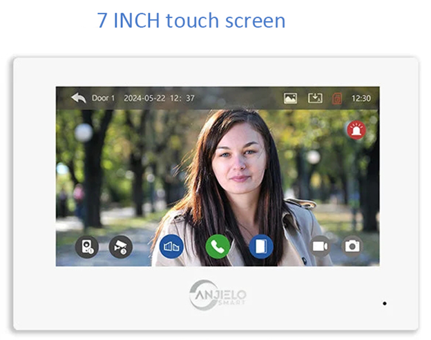 Anjielo Smart Single Video Doorbell Intercom Video Doorphone 7/10 Inch Touch Screen need to use with Video Doorbell 64218/64202BC/60010