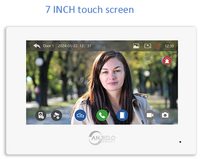Anjielo Smart Single Video Doorbell Intercom Video Doorphone 7/10 Inch Touch Screen need to use with Video Doorbell 64218/64202BC/60010