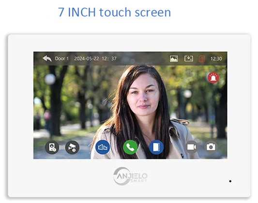 Anjielo Smart Single Video Doorbell Intercom Video Doorphone 7/10 Inch Touch Screen need to use with Video Doorbell 64218/64202BC/60010