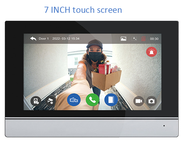 Anjielo Smart Single Video Doorbell Intercom Video Doorphone 7/10 Inch Touch Screen need to use with Video Doorbell 64218/64202BC/60010