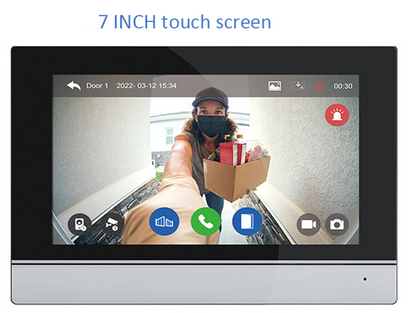 Anjielo Smart Single Video Doorbell Intercom Video Doorphone 7/10 Inch Touch Screen need to use with Video Doorbell 64218/64202BC/60010