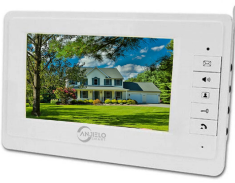 Anjielo Smart Video Intercom 7 Inch Doorphone Single Monitor for Multi-apartment