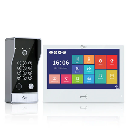 Anjielo 10 Inch Video Monitor Video Intercom System with 5 in 1 unlocking with Motion Detection for Apartment and Villa