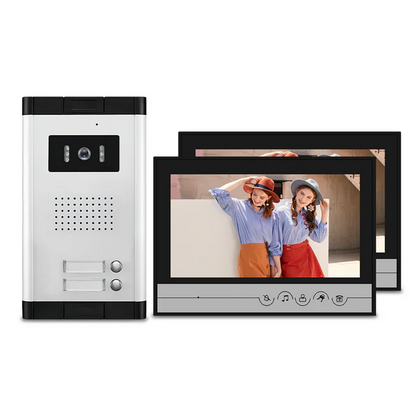 Anjielo Tuya 4 Wire Video Intercom System Wifi 9 Inch Monitor with Infrared Night Vision Support 2/3/4/5/6/8/10/12 Household