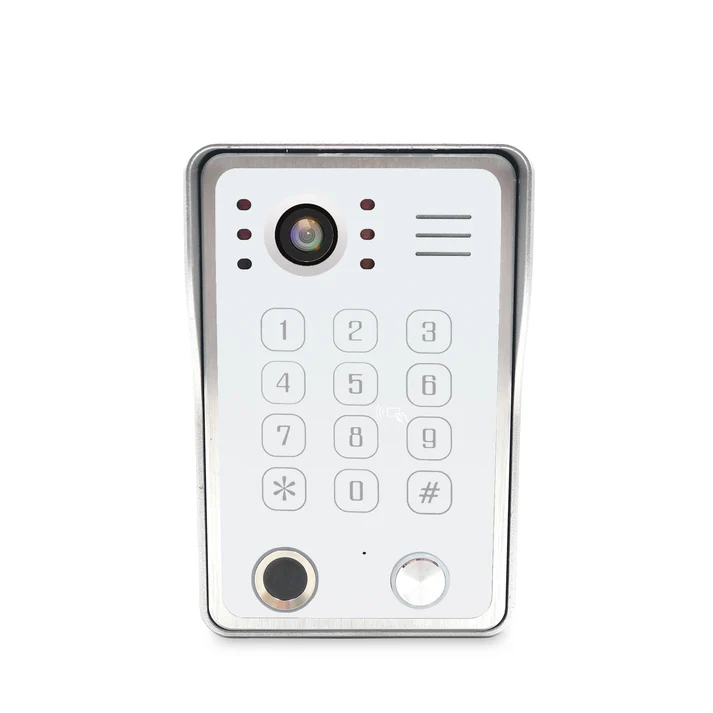 Anjielo 7/10 Inch 4-Wire Video Intercom System Photo Frame Video Doorbell, 5-in-1 Unlocking (Fingerprint/IC Card/Password/App/Key) with Motion Detection, Tuya APP Remote Control, IR Night Vision, for Apartment Villa Home