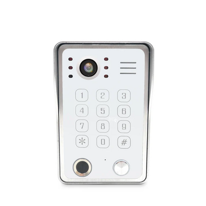 Anjielo 7/10 Inch 4-Wire Video Intercom System Photo Frame Video Doorbell, 5-in-1 Unlocking (Fingerprint/IC Card/Password/App/Key) with Motion Detection, Tuya APP Remote Control, IR Night Vision, for Apartment Villa Home