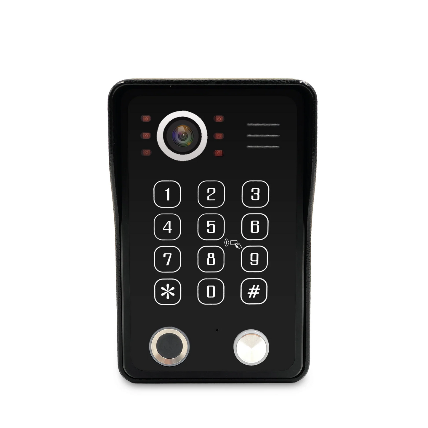 Anjielo 7/10 Inch 4-Wire Video Intercom System Photo Frame Video Doorbell, 5-in-1 Unlocking (Fingerprint/IC Card/Password/App/Key) with Motion Detection, Tuya APP Remote Control, IR Night Vision, for Apartment Villa Home