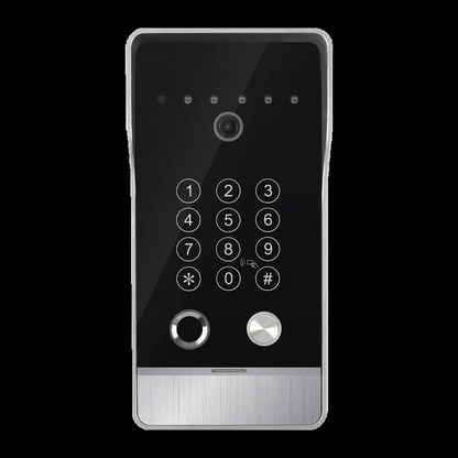 Anjielo Smart Video Doorbell Intercom System with 5-in-1 Unlocking – Fingerprint, Password, RFID Card, Touchscreen & Tuya App Unlock for Apartment or Villa|
