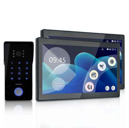 Anjielo Tuya Smart Two-Line Doorbell Video Intercom System with 7-Inch Touch Screen & 1080P Camera