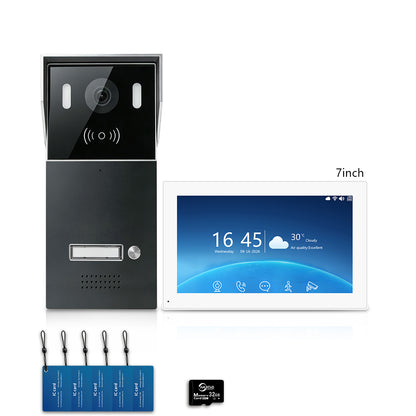 Anjielo 2-Wire Multi-Tenant Video Intercom System with Tuya App, 7/10-Inch Touch Screen, 2MP CMOS, IP65 Doorbell & 128GB TF Card