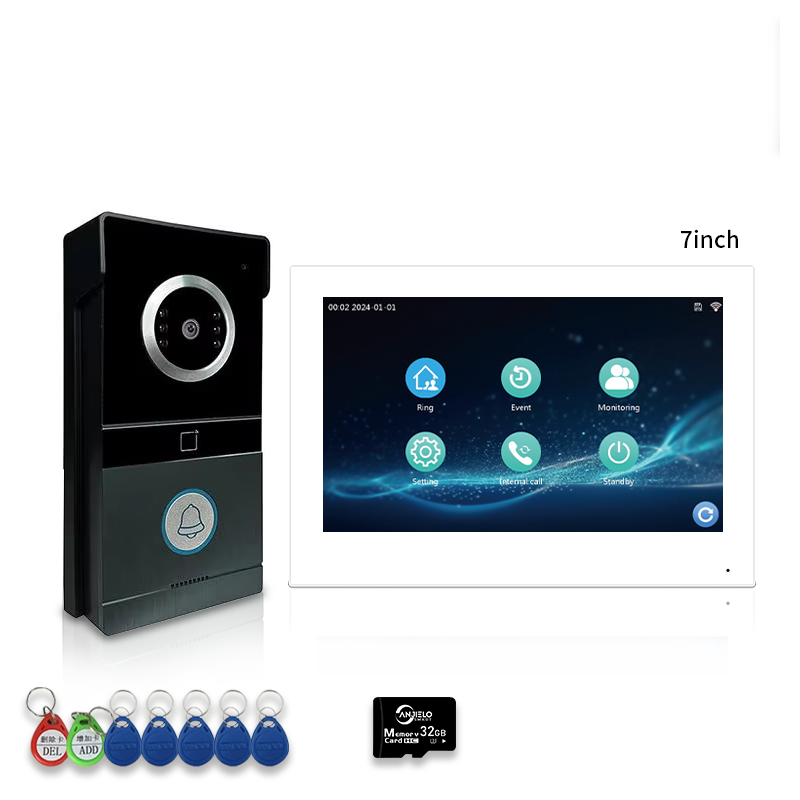 Anjieo IP Video Intercom System  2-Way Audio, HD Camera, Smart Home Doorbell with Remote Access for home