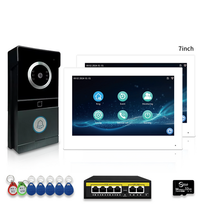 Anjieo IP Video Intercom System  2-Way Audio, HD Camera, Smart Home Doorbell with Remote Access for home