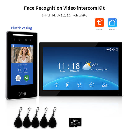 Anjielo IP Video Intercom System with AI Face Recognition, Tuya Smart WiFi, 5-in-1 Unlock, 1080P HD Night Vision & Multi-Story Villa Access Control for Apartment & Building Security
