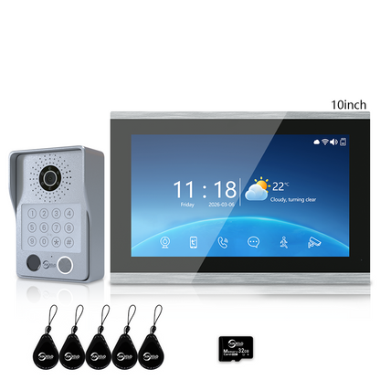 Anjielo Latest 4 wire Video Intercom System Photo Frame Video Doorbell 5 in 1 unlocking with Motion Detection for the Apartment Intercom System for Home Villa