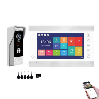 Anjielo 4 Wire Video Intercom System Video Doorphone Motion Detection Night Vision for Villa