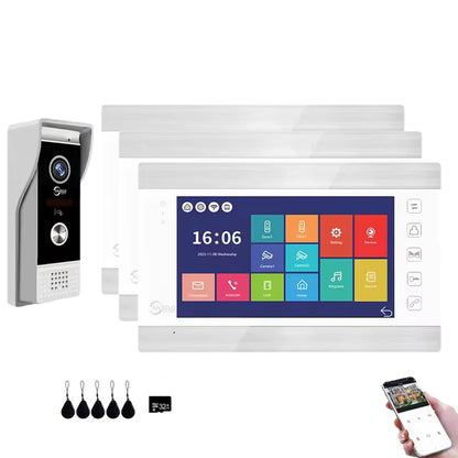 Anjielo 4 Wire Video Intercom System Video Doorphone Motion Detection Night Vision for Villa