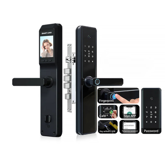 AnjieloSmart New Style Remote Digital Multi Languages Tuya Wifi Wireless Fingerprint Smart Door Lock