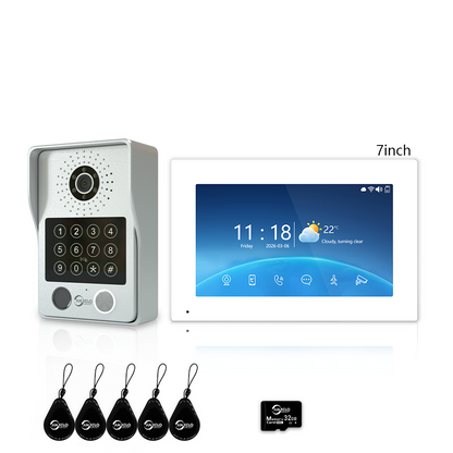 Anjielo Latest 4 wire Video Intercom System Photo Frame Video Doorbell 5 in 1 unlocking with Motion Detection for the Apartment Intercom System for Home Villa