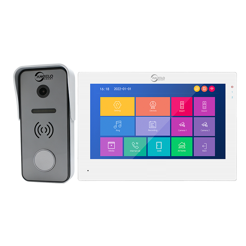 Anjielo Smart 7 Inch Touch Screen Video Doorbell | 1080P Wide Angle Camera for Apartment Villa Home Security